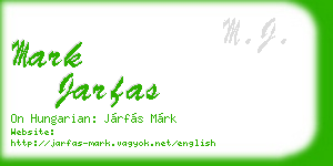 mark jarfas business card